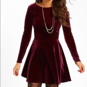 Bethany Mota Velvet Skater Dress